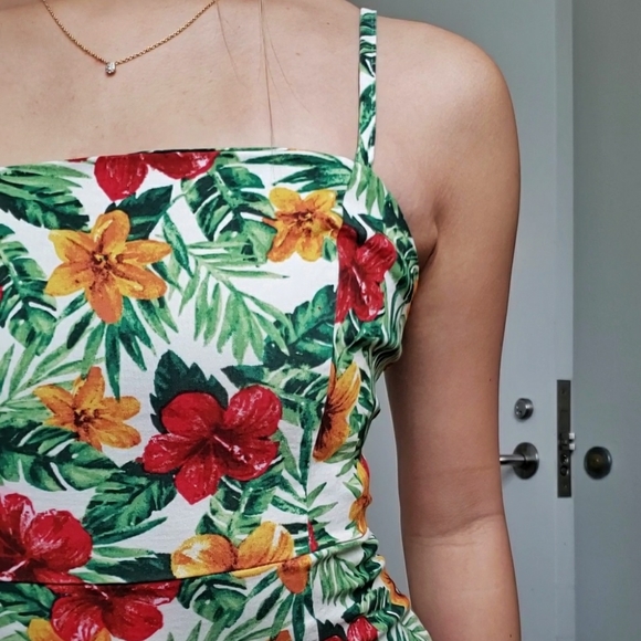 TROPICAL BODYCON DRESS - Picture 2 of 3